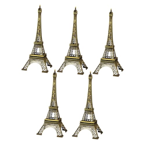 Alipis 5 Stück Teiliges Metall Eiffelturm Modell Langlebige Desktop Ornamente Französisches Wahrzeichen Vielseitige Tischdekoration Künstlerische Skulptur für Zuhause und Büro von Alipis