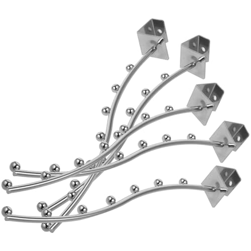 Alipis 5 Stück Teiliges Metall Quadratisch mit Perlen Wandmontierter Garderobenhalter Platzsparend Robust für Kleidung und Handtücher in Boutiquen und Zuhause Alipis 5 Stück Teiliges Metall Quadratisch mit Perlen Wandmontierter Garderobenhalter Platzsparend Robust für Kleidung und Handtücher in Boutiquen und Zuhause von Alipis