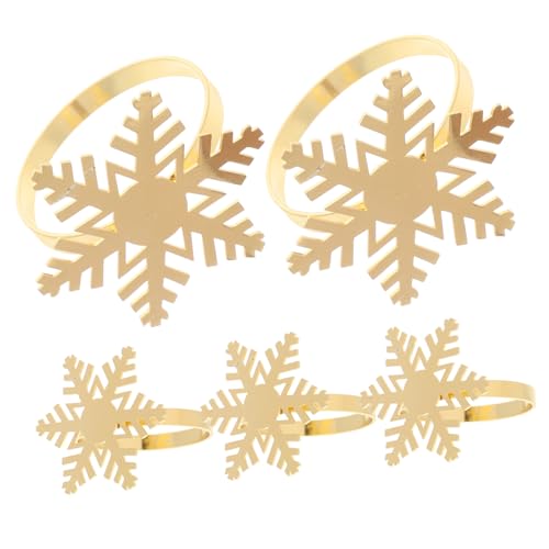 Alipis 5 Stück Teiliges Metall Serviettenringe Weihnachtsdeko Gold Schneeflocke Xmas Napkin Holder für Restaurant Hotel Zuhause Festliche Tischdekoration Alipis 5 Stück Teiliges Metall Serviettenringe Weihnachtsdeko Gold Schneeflocke Xmas Napkin Holder für Restaurant Hotel Zuhause Festliche Tischdekoration von Alipis