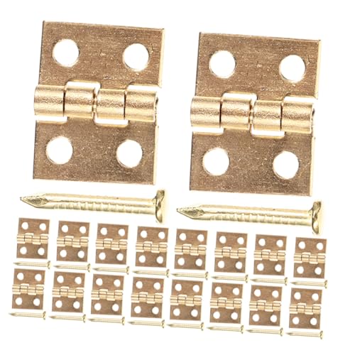 Alipis 50 Sätze Teiliges Mini Messing Scharnier mit Schrauben Kleine Klappscharniere für Schmuckkästen Holzkisten und Bastelprojekte Glatte Bewegung Vielseitig für DIY Holzarbeiten von Alipis