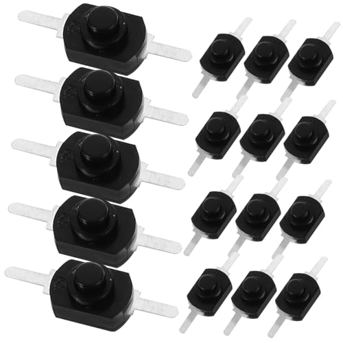 Alipis 50 Stück Selbstsperrender Mini Drucktaster Schalter aus Abs und Metall Sperrschalter für Taschenlampen Robuster Poliger Micro Push Button Langlebig und Einfach zu Bedienen von Alipis