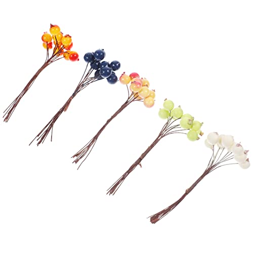 Alipis 5stücke Granatapfel Beeren Stiele Künstlich Simulation Granatapfel Picker DIY Handwerk Dekoration Basteln Neujahrsdeko Falsche Beerenstiele von Alipis