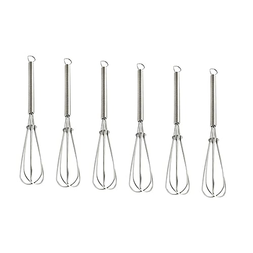 Alipis 6 Stück Mini Handmixer mit Federgriff Kompakter Hand Schneebesen für Küche zum Mixen von Eiern Saucen Dressings und Proteinshakes Platzsparend mit Aufhängehaken Alipis 6 Stück Mini Handmixer mit Federgriff Kompakter Hand Schneebesen für Küche zum Mixen von Eiern Saucen Dressings und Proteinshakes Platzsparend mit Aufhängehaken von Alipis