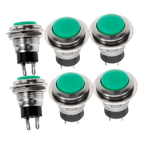 Alipis 6 Stück Momentary Push Button Switch mit Selbstrückstellfunktion Pin Druckschalter für Autos Motorräder Haushaltsgeräte ohne Kabel Kompakt Elegant von Alipis