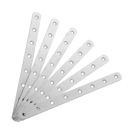 Alipis 6 Stück Teiliges Edelstahl Flachplattenwinkel Rostbeständig Wetterfest Hochbelastbar Gerader Metallverbinder zur Möbel Regalreparatur Stabile Montagehalterung von Alipis