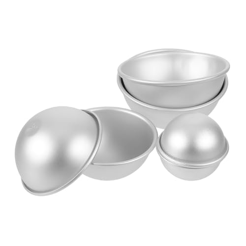 Alipis 6 Stück Teiliges Halbkugel Kuchenform aus Aluminiumlegierung Antihaft Backform für Diy Kuchen Pudding Badebälle für Verschiedene Anlässe von Alipis