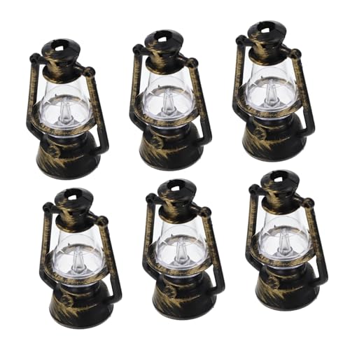 Alipis 6 Stück Teiliges LED Retro Design Miniatur Petroleumlampe Leuchtende Weihnachtsdeko für Innenräume Rustikale Hängeleuchte für Halloween und Partybeleuchtung von Alipis