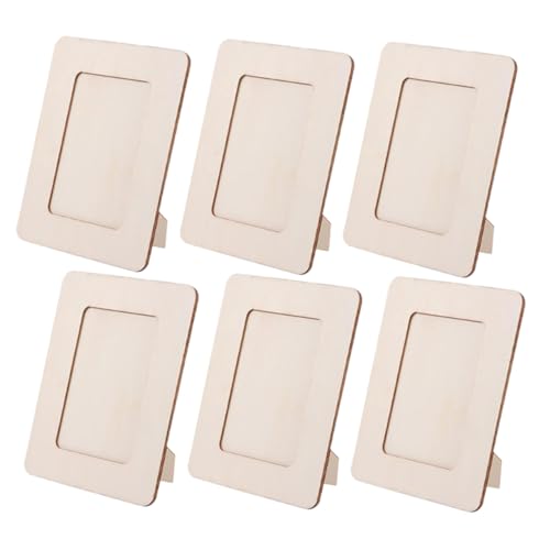 Alipis 6 Stück Teiliges Leerer Holz Bilderrahmen Sicherer Unlackierter DIY Rahmen aus Massivem Holz für Bastelprojekte Bemalbar für Dekoration und Alipis 6 Stück Teiliges Leerer Holz Bilderrahmen Sicherer Unlackierter DIY Rahmen aus Massivem Holz für Bastelprojekte Bemalbar für Dekoration und von Alipis