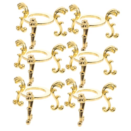 Alipis 6 Stück Teiliges Metall Crystal Ball Stand Goldfarbener Kleiner Eleganter Kugelhalter mit Glatter Oberfläche Kompakter Dekorativer Display Ständer für Büro Zuhause Schreibtisch und von Alipis