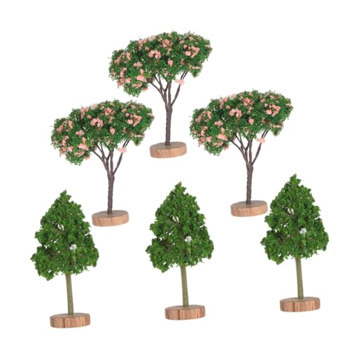 Alipis 6stücke Miniatur-kunststoffbäume Für Dioramen Mini-baumfiguren Für Puppenhäuser Mini-plastikbaum Als Zug-landschaftszubehör Künstliche Minibäume Für DIY-bastelarbeiten von Alipis