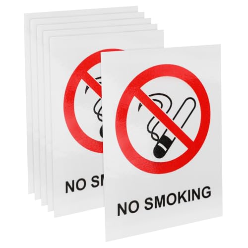Alipis 6 Stück Teiliges No Smoking Aufkleber Selbstklebend Pvc warnschild für Innen und Außen Stark Haftendes Rauchverbot Schild zur in Büro Hotel Fahrzeugen und Öffentlichen Bereichen von Alipis