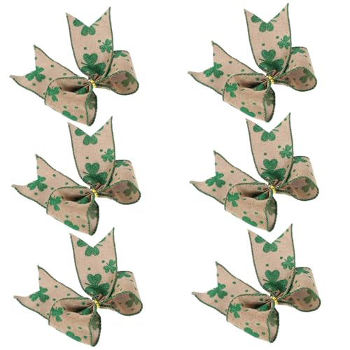 Alipis 6 Stück Teiliges St Patricks Day Deko mit Großen Grünen Schleifen und Kleeblatt Rustikale Wanddekoration aus Jute für Innen und Außen Vielseitig für Türen Fenster und Möbel Alipis 6 Stück Teiliges St Patricks Day Deko mit Großen Grünen Schleifen und Kleeblatt Rustikale Wanddekoration aus Jute für Innen und Außen Vielseitig für Türen Fenster und Möbel von Alipis