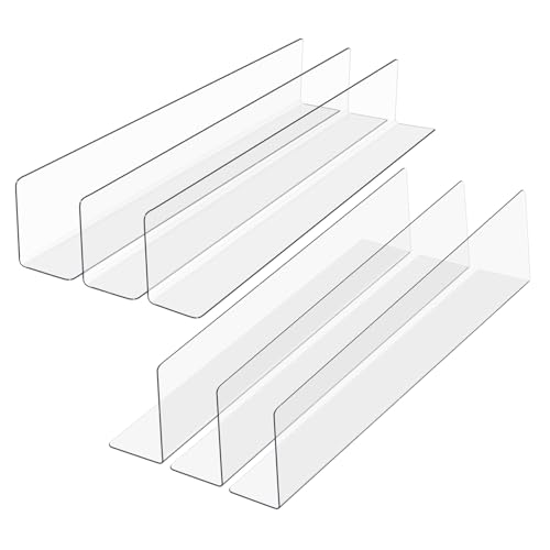 Alipis 6 Stück Teiliges Transparente Regalteiler aus Stabilem Kunststoff Nagelfrei und Installieren als Regaltrenner für Supermarkt Kleiderschrank und Küchenschrank Organizer Alipis 6 Stück Teiliges Transparente Regalteiler aus Stabilem Kunststoff Nagelfrei und Installieren als Regaltrenner für Supermarkt Kleiderschrank und Küchenschrank Organizer von Alipis