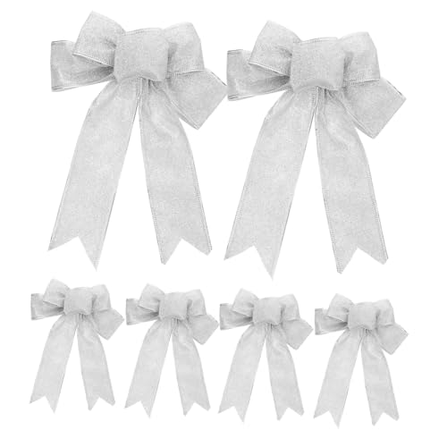 Alipis 6 Stück Weihnachtsdeko Schleifen Silberner Glitzereffekt Langlebige Leichte Bowknot Deko für Weihnachtsbaum Kranz Party Hochzeit Vielseitig Einsetzbar Formstabil Alipis 6 Stück Weihnachtsdeko Schleifen Silberner Glitzereffekt Langlebige Leichte Bowknot Deko für Weihnachtsbaum Kranz Party Hochzeit Vielseitig Einsetzbar Formstabil von Alipis