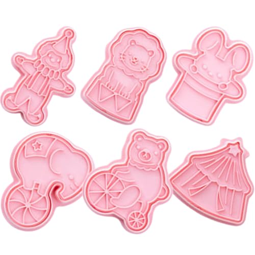 Alipis 6 Stück Zirkus-fondant-ausstechformen 3d-backformen Aus Kunststoff Für Jungen Und Mädchen Urlaubsdekorationen von Alipis