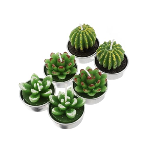 Alipis 6pcs Handgemachte Sukkulenten Form Kerzen Teelicht Decor Frischen Duft Alipis 6pcs Handgemachte Sukkulenten Form Kerzen Teelicht Decor Frischen Duft von Alipis