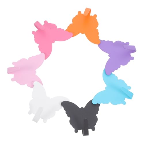 Alipis 7 Stück Teiliges Butterfly Wandhaken aus mit Selbstklebender Montage Kreative Dekorative und Funktionale Garderobenhaken für Mädchenzimmer Einfache Anbringung ohne Bohren von Alipis