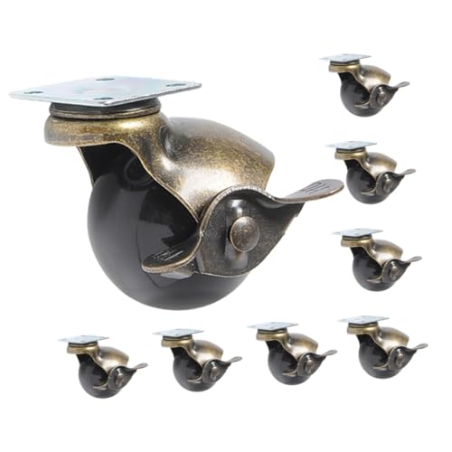 Alipis 8 Stück Teiliges Möbelrollen Antik Bronze mit Schwenkfunktion und Feststellbremse Schwere Kugelrollen für Geräuscharmes Bewegen Robuste Metallplatte Bodenschonende Möbelgleiter Alipis 8 Stück Teiliges Möbelrollen Antik Bronze mit Schwenkfunktion und Feststellbremse Schwere Kugelrollen für Geräuscharmes Bewegen Robuste Metallplatte Bodenschonende Möbelgleiter von Alipis