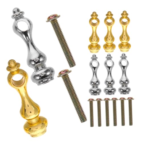 Alipis 8 Stück Teiliges Möbelverbinder Metallpfosten Endkappen für Glasgeländer Dekorative Spindelverbinder Gourd Förmiges Design Einfache Montage Langlebig Geeignet für Schränke und von Alipis