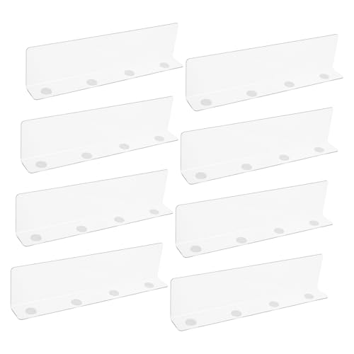 Alipis 8 Stück Teiliges Transparente Acryl Regaltrenner Höhenverstellbar für Schränke und Regale Vielseitiger Organizer für Kleidung Handtücher Schuhe Bücher Küche Büro und Zuhause von Alipis