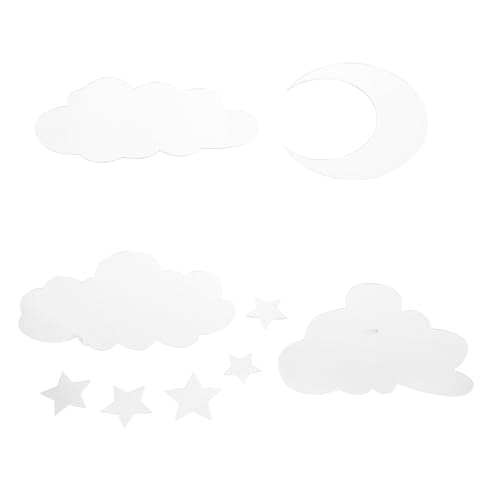Alipis Acrylspiegel Wandsticker mit Wolken Sternen und Mond Selbstklebend Abnehmbar Reflektierend für Schlafzimmer und Wohnzimmer Einfache Montage ohne Nägel Vielseitige Wanddeko von Alipis
