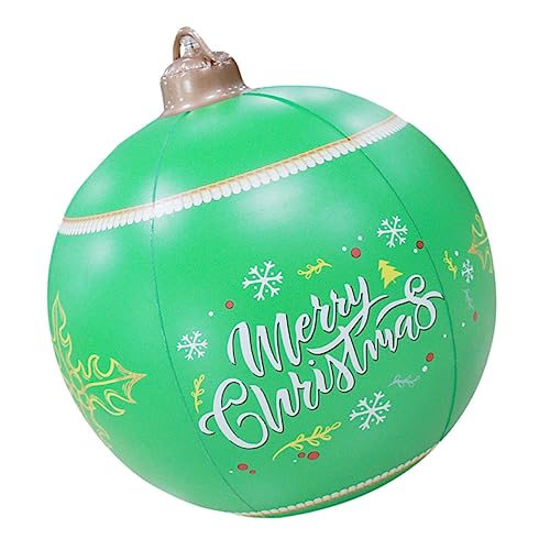 Alipis Aufblasbare Große Weihnachtskugel Grün Wetterfest Outdoor Weihnachtsdeko Robust für Garten Terrasse Weihnachtsball Festliche Atmosphäre von Alipis