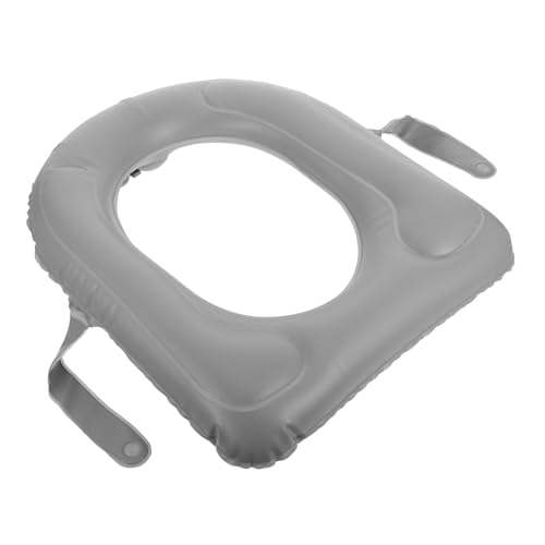 Alipis Aufblasbare Toilettensitzauflage aus PVC mit Saugnäpfen und Tragetasche Bequemer Tragbarer Toilettensitz für Senioren Installieren für Zuhause und Reisen von Alipis
