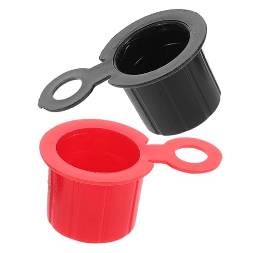 Alipis Batteriepolabdeckungen Kunststoff Top Post Terminal Caps Rot Schwarz Isolierkappen Schutz für Auto Motorrad Lkw Langlebig Einfache Montage von Alipis