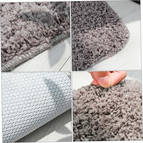 Alipis Berber Fleece Badematte Dunkelgrau Saugstark Rutschfester Toilettenvorleger mit Schneller Trocknung Weiche Fußmatte für Badezimmer Flur Küche und Wohnzimmer von Alipis