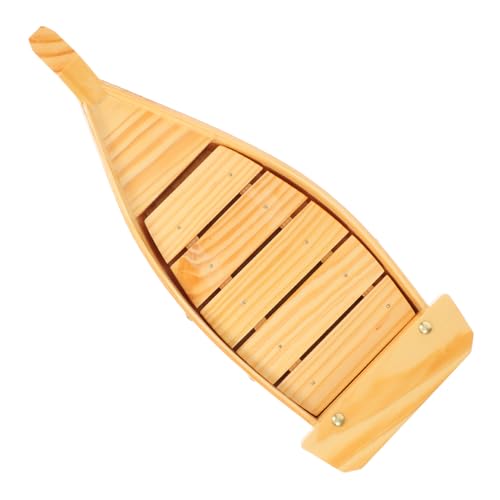 Alipis Bootförmiges Sushi Serviertablett aus Holz Japanisches Snacktablett Langlebiges Sashimi Geschirr Geeignet für Restaurants Partys und Familienessen von Alipis