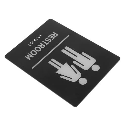 Alipis Braille Wc schild Selbstklebend für Barrierefreie Gemeinsame Toiletten Robust Leicht zu Reinigen Einsetzbar Schnelle Montage Sichtbares Restroom Zeichen von Alipis