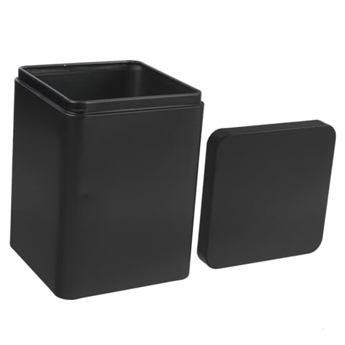Alipis Eckige Metall Teedose Mit Deckel Praktische Aufbewahrungsbox Für Tee Süßigkeiten Und Gewürze Robuste Geschenkverpackung Für Hochzeit Und Anlässe Schwarz von Alipis