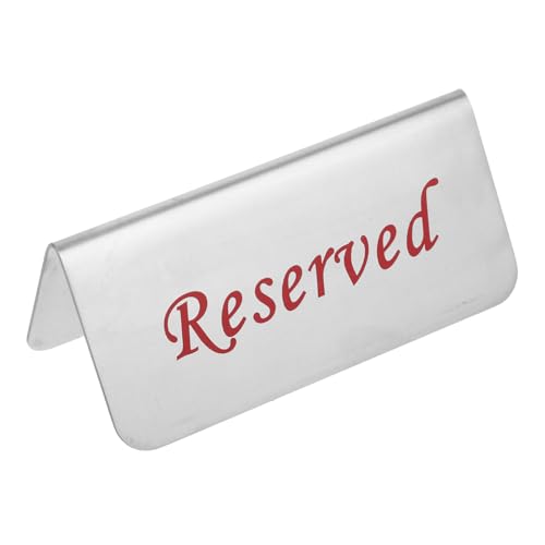 Alipis Doppelseitiges Edelstahl Reserviert schild Tischreservierungsschild für Restaurants Cafés Events Modernes Metallschild Sichtbare Tischplatzreservierung von Alipis