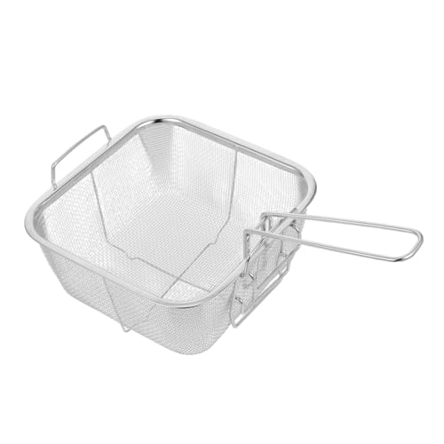 Alipis Edelstahl Abflusskorb mit Griff Rechteckiger Siebkorb Multifunktional Schnelles Abtropfen Gemüse Obstwascher Spülkorb für Küchenspüle und Zubereitung von Alipis