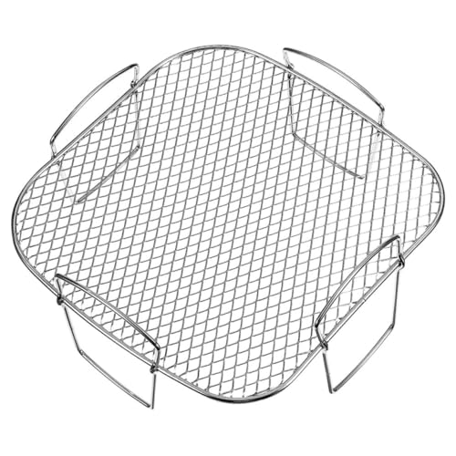 Alipis Edelstahl Air Fryer Stackable Rack Vielseitiges Grill Dörrautensil Robustes Leicht zu Reinigendes Zubehör für Gemüsegrillen und Dampfgaren für Heißluftfritteusen und von Alipis