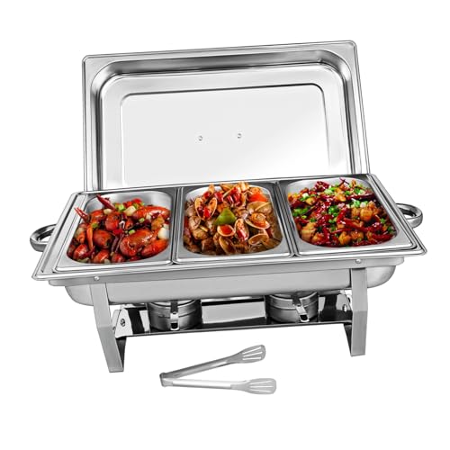 Alipis Edelstahl Buffet Chafing Set Faltbar mit Deckeln Großer Buffetwärmer für Gastronomie Catering und Partys Einfach zu Reinigen Vielseitiger Buffetwärmer für Küchen und Restaurants Alipis Edelstahl Buffet Chafing Set Faltbar mit Deckeln Großer Buffetwärmer für Gastronomie Catering und Partys Einfach zu Reinigen Vielseitiger Buffetwärmer für Küchen und Restaurants von Alipis