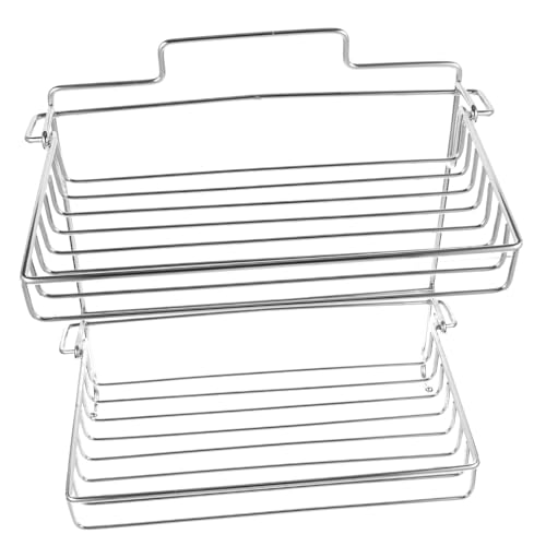 Alipis Edelstahl Duschregal ohne Bohren mit Klebehalterung Faltbares Wandregal mit Haken Rostfreier Doppelschichtiger Bad Organizer für Shampoo und Duschgel Platzsparend und Robust von Alipis