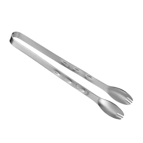 Alipis Edelstahl Eiswürfelzange Lebensmittelecht Rostfrei Hitzebeständig U Förmiger Griff Leicht für Küche Picknick Multifunktional von Alipis