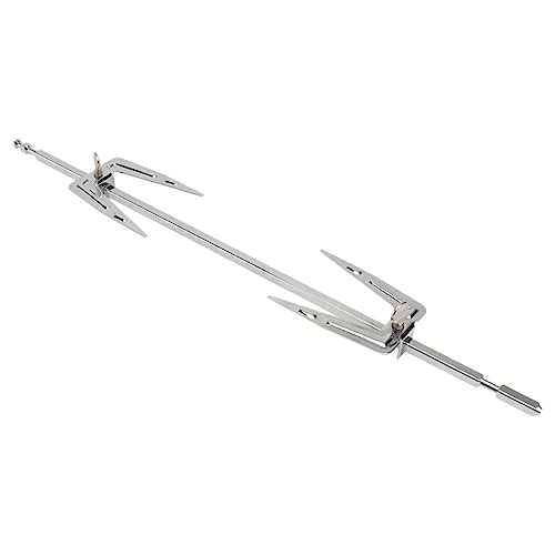 Alipis Edelstahl Hähnchengabel Grillspieß mit Schraubverschluss Drehspieß für Gleichmäßiges Grillen von Fleisch und Geflügel Robustes Bbq zubehör für Ofen und Heimgebrauch von Alipis