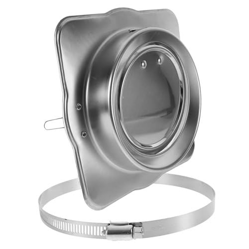 Alipis Edelstahl Rückschlagventil für Küchenabzugshaube Rauchabzug Feuerschutz Rauchklappe Einfache Installation Langlebig und Hitzebeständig von Alipis