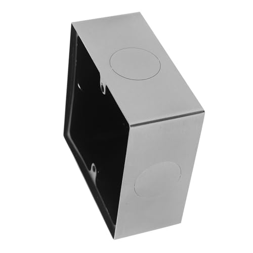 Alipis Edelstahl Schalter Steckdosenbox Oberfläche Montage Rostfrei Standardisierte Wandanschlussdose Robust Feuchtigkeitsbeständig Kompatibel mit Gängigen Schaltern und Steckdosen Sicher von Alipis