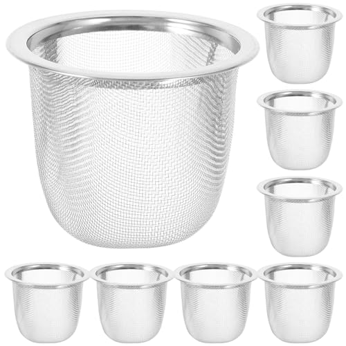 Alipis Edelstahl-Teefilter 8 Stück Feinmaschiger Siebeinsatz Metall-Teekannen-Ersatz-Teesieb-Korbfilter Für Tasse Kaffee Teebereiter Brauer 5 8 Cm von Alipis
