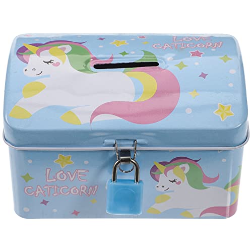 Alipis Einhorn-Sparschwein Münzbank Aus Metall Mit Schloss Und Schlüssel Niedliche Cartoon-Spardose Mit Aufklappbarem Deckel Dekorative Tisch-Aufbewahrungsbox Geldsparbox Für Mädchen Und Alipis Einhorn-Sparschwein Münzbank Aus Metall Mit Schloss Und Schlüssel Niedliche Cartoon-Spardose Mit Aufklappbarem Deckel Dekorative Tisch-Aufbewahrungsbox Geldsparbox Für Mädchen Und von Alipis