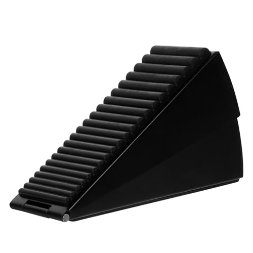 Alipis Einstellbarer Türstopper aus Edelstahl mit Gummiboden Rutschfest und Robust ohne Bohren Einfach zu Montieren Geeignet für Hotel Wohnzimmertüren in Schwarz von Alipis