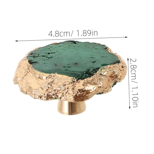 Alipis Einzigartige Messing Türgriffe mit Grünem Kristall Ergonomisch Geformte Schrank Schubladengriffe für Schlafzimmer und Wohnzimmer Stabile Montage Vielseitig für Möbel Wie Kommoden von Alipis