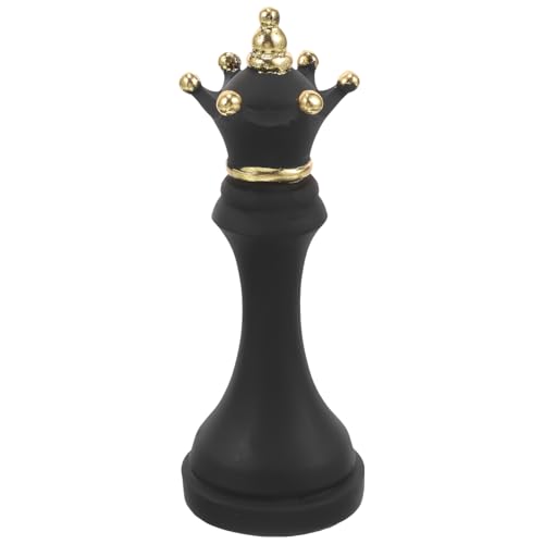 Alipis Elegante Resin Schachfigur Königin Schwarz Klein Kreative Schachdekoration für Zuhause und Büro Stilvolle Skulptur für Schreibtisch Bücherregal Vitrine und Wohnraumgestaltung von Alipis