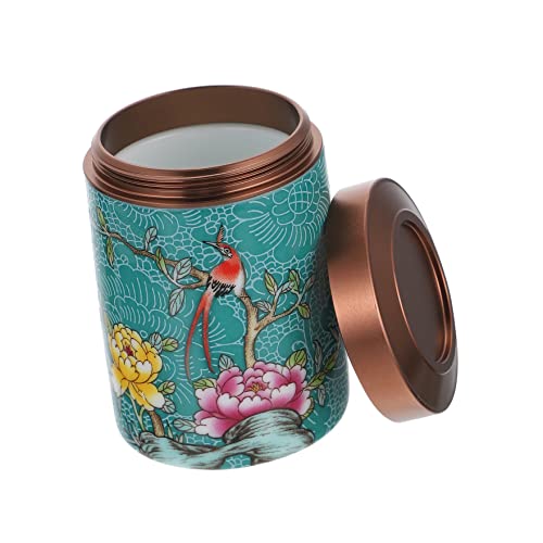 Alipis Keramische Teedose Mit Deckel Luftdichter Teebehälter Für Losen Tee Aufbewahrung Für Tee Süßigkeiten Und Mehr Vintage Design Dunkelgrün Praktisches Küchenaccessoire von Alipis
