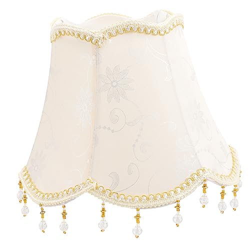 Alipis Europäischer Lampenschirm aus Retro Stoff für Tisch und Stehlampe Schraubsockel Unten oben Dekorativ und Installieren von Alipis