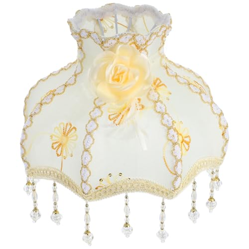 Alipis Europäischer Retro lampenschirm aus Stoff Vintage Stil Lampenschirm für Tisch Stehlampe Feine Verarbeitung Wärmebringend Robust Einfache Montage Passgenau für Wohn Schlafzimmer von Alipis