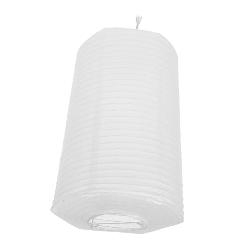 Alipis Faltbare Papierlampe Lampenschirm Aus Papier Party-laternen-dekorationen Stehlampe Aus Reispapier Japanische Laternenlampen Faltbare Papierlaterne Dekorative Tischlampe Weiß von Alipis